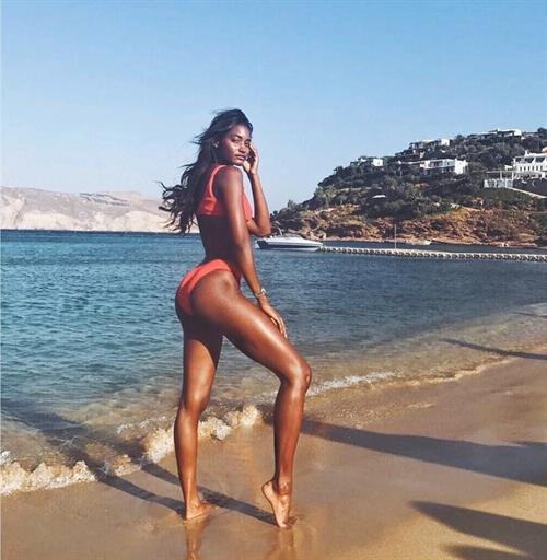 Melodie Monrose in a bikini