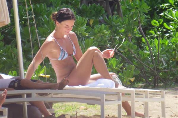 Gabrielle Anwar in a bikini