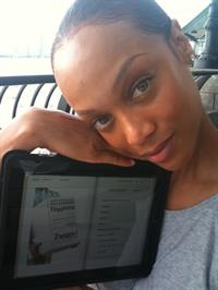 Tyra Banks taking a selfie