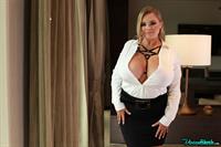 Busty Babe Vivian Blush is topless for her very first time