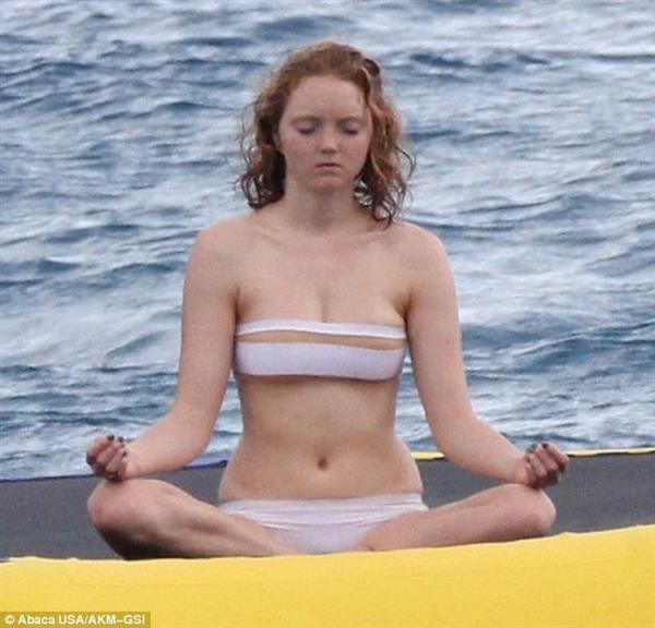 Lily Cole in a bikini