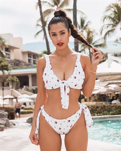 Nicole Isaacs in a bikini