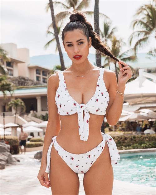 Nicole Isaacs in a bikini