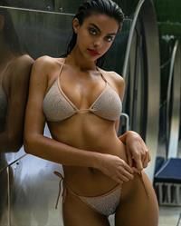 Priscilla Huggins Ortiz in a bikini