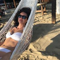 Mozhan Marnò in a bikini