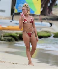 Gabby Allen sexy bikini photos seen by paparazzi on a beach in Barbados she has a nice ass.








