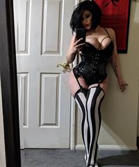 Anonymous in lingerie taking a selfie