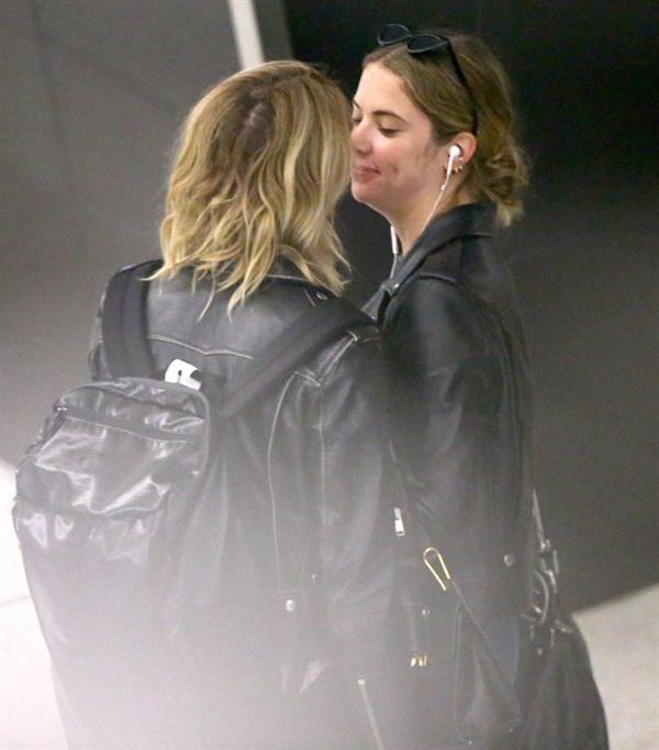 Cara Delevingne and Ashley Benson kissing at the airport.






















