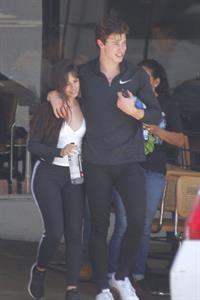 Camila Cabello looking sexy seen in public with Shawn Mendes by paparazzi.




