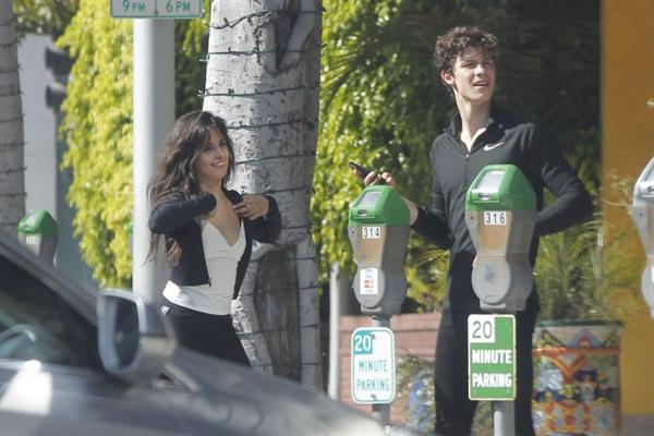 Camila Cabello looking sexy seen in public with Shawn Mendes by paparazzi.




