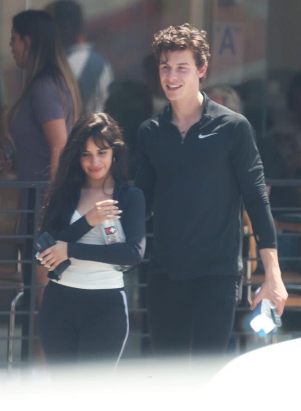 Camila Cabello looking sexy seen in public with Shawn Mendes by paparazzi.




