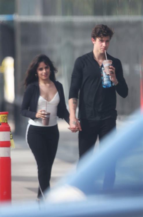 Camila Cabello Pictures Camila Cabello looking sexy seen in public with Shawn Mendes by paparazzi.