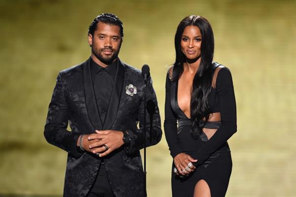 Ciara sexy cleavage in a revealing dress on the red carpet for The ESPY's.

















