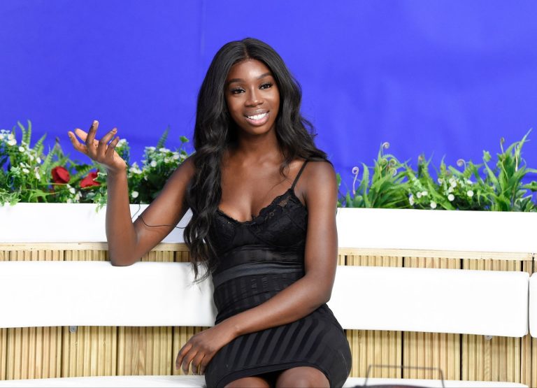 Yewande Biala Pictures Yewande Biala from Love Island sexy in a tight black dress on  I Saw It First HQ .