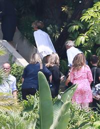 Jennifer Lawrence on Hunger Games set