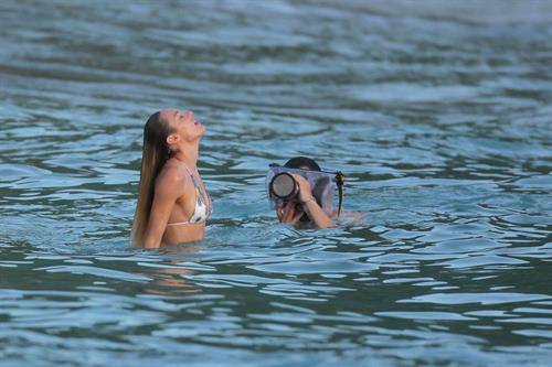 Candice Swanepoel in a bikini