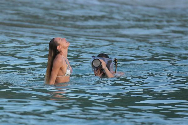 Candice Swanepoel in a bikini