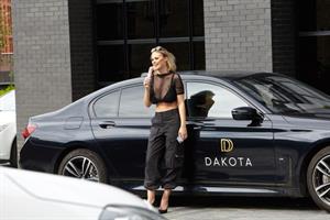 Rhian Sugden big boobs showing nice cleavage seen by paparazzi.
















