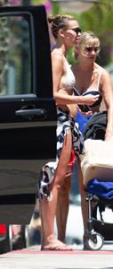 Ferne McCann sexy in a bikini at the beach seen by paparazzi showing some cleavage.

















