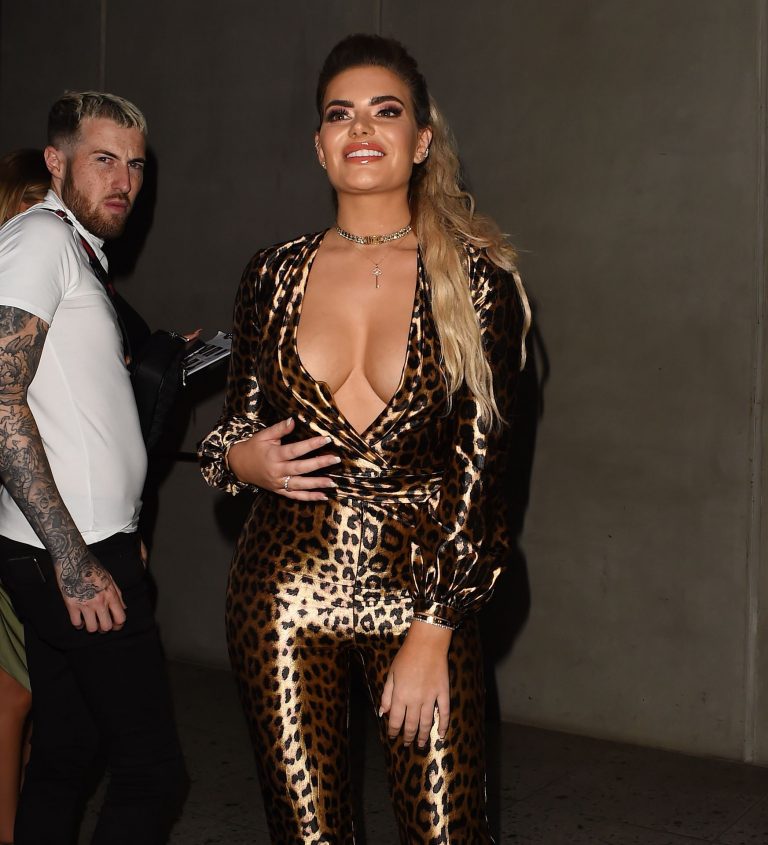 Megan Barton Pictures Megan Barton nip slip flash seen by paparazzi as she shows off her braless big boobs in London.