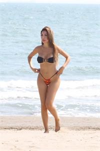 Farrah Abraham sexy ass and big tits in a thong bikini at the beach seen by paparazzi.






















