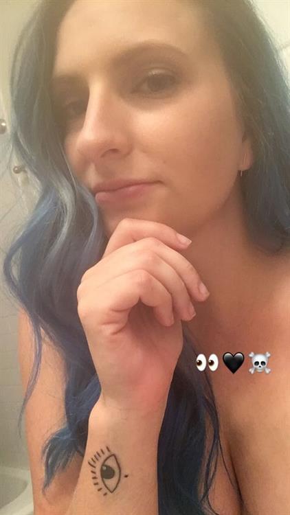 Chelsea DeScenna Pictures Chelsea DeScenna nude photo shared on her instagram story showing nice cleavage in the bathroom.