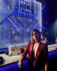 Charlotte de Carle braless boobs in an open jacket seen by paparazzi.
