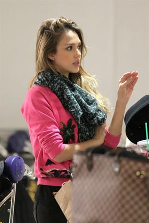 Jessica Alba at Miami Airport 3/13/13