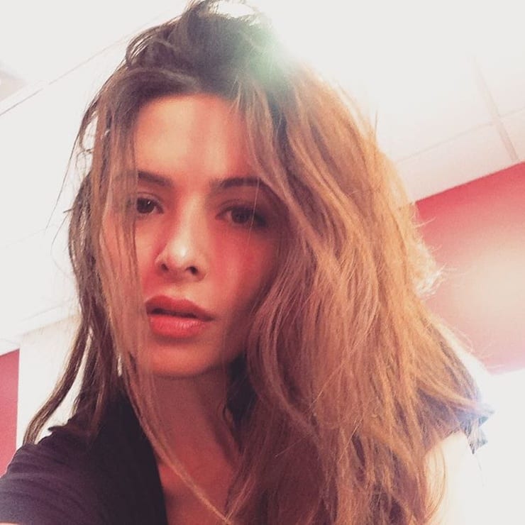 Sarah Shahi taking a selfie