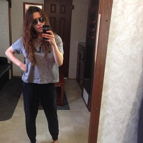 Sarah Shahi taking a selfie