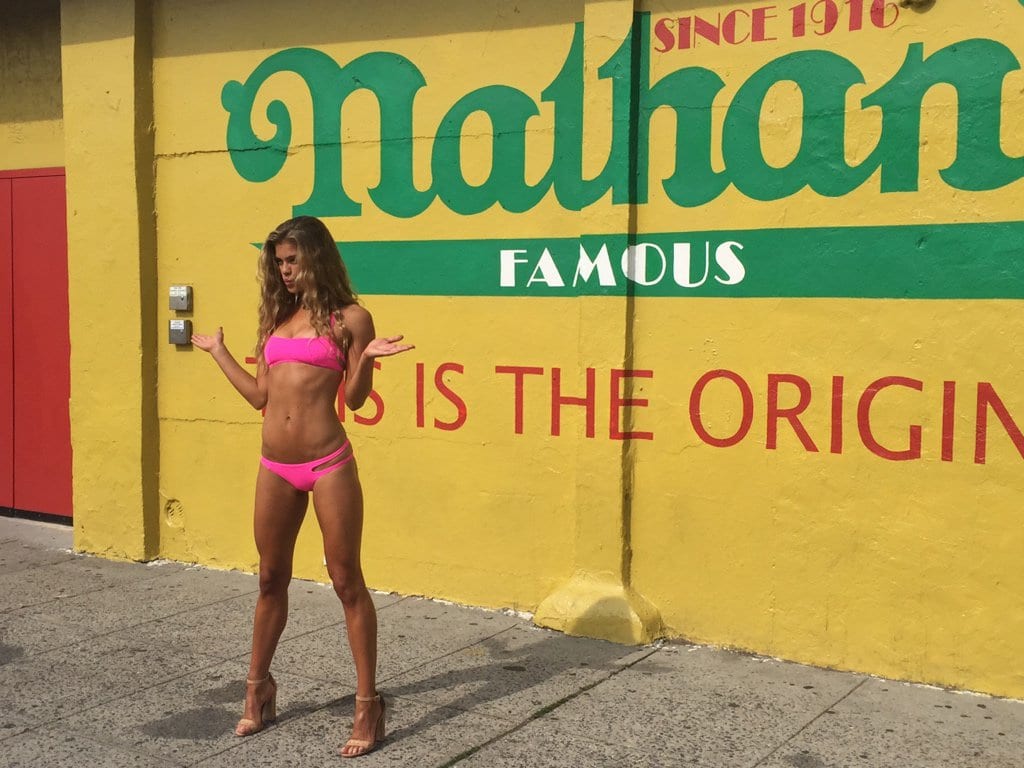 Nina Agdal in a bikini