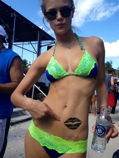 Nina Agdal in a bikini