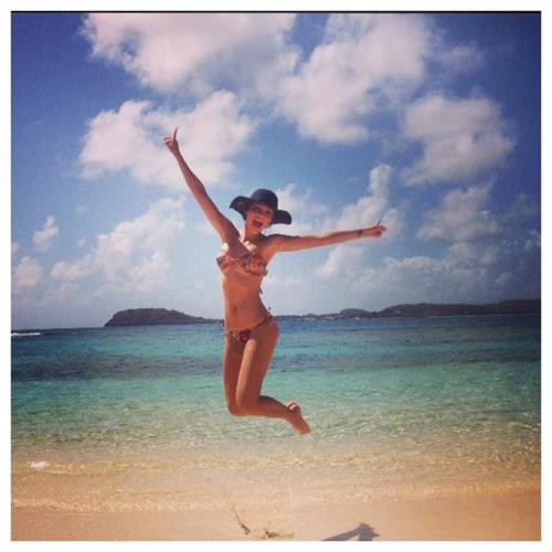 Simone Villas Boas in a bikini