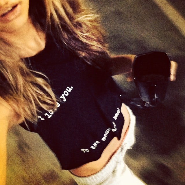 Sandra Kubicka taking a selfie