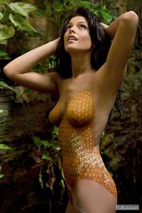 Ashley Greene in body paint