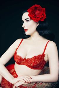 Dita Von Teese in lingerie