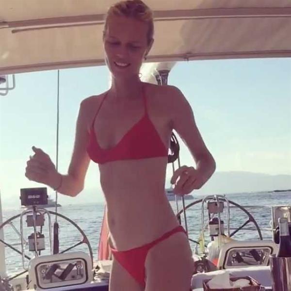 Eva Herzigova in a bikini