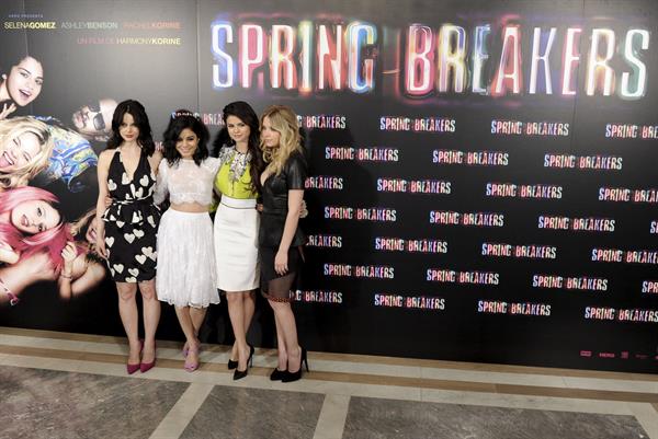 Selena Gomez Spring Breakers photocall in Madrid 2/21/13 