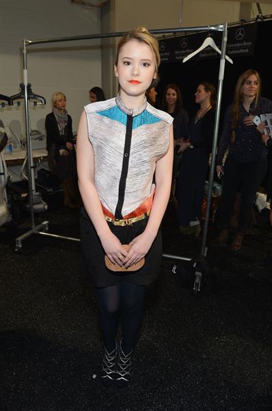 Taylor Spreitler Mara Hoffman Fall 2013 fashion show in New York 2/9/13 