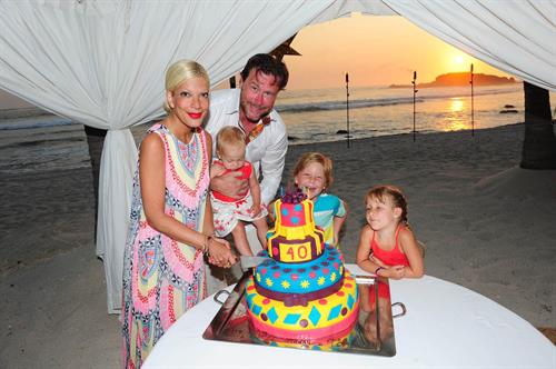 Tori Spelling Celebrates her birthday with family at the St Regis Punta Mita Resort in Mexico (May 20, 2013) 