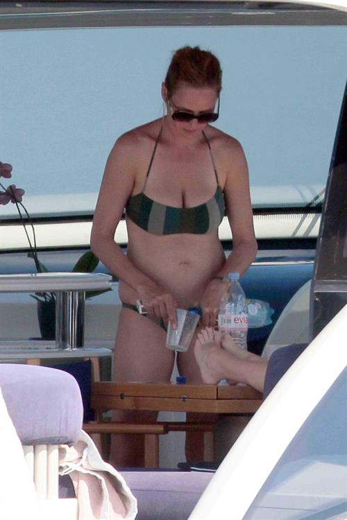 Uma Thurman on a yacht in St Trope July 6, 2013 