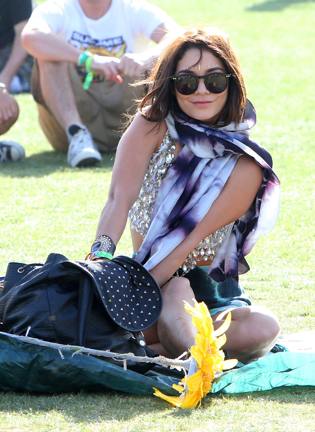Vanessa Hudgens at Coachella Festival day 3 in Indio on April 14, 2013
