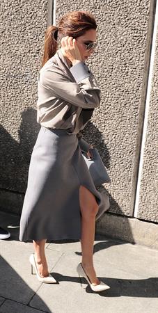 Victoria Beckham leaving London's Vogue Festival in London on April 28, 2013