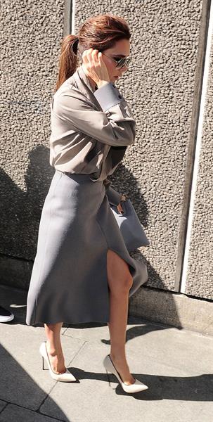 Victoria Beckham leaving London's Vogue Festival in London on April 28, 2013