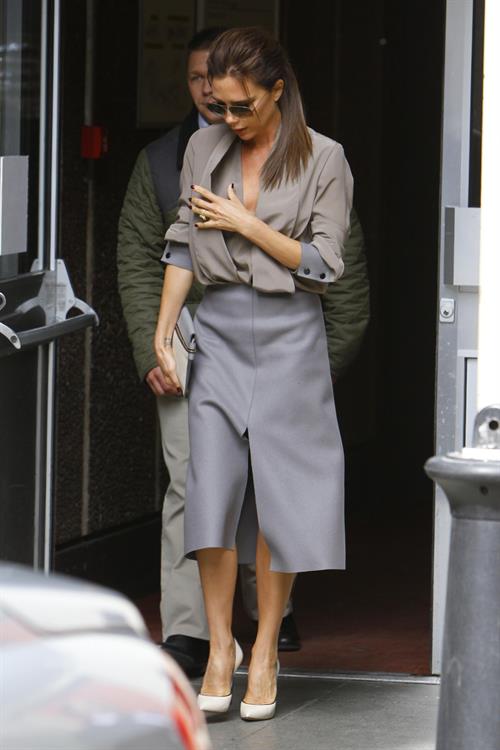 Victoria Beckham leaving London's Vogue Festival in London on April 28, 2013