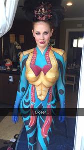 Maitland Ward in body paint