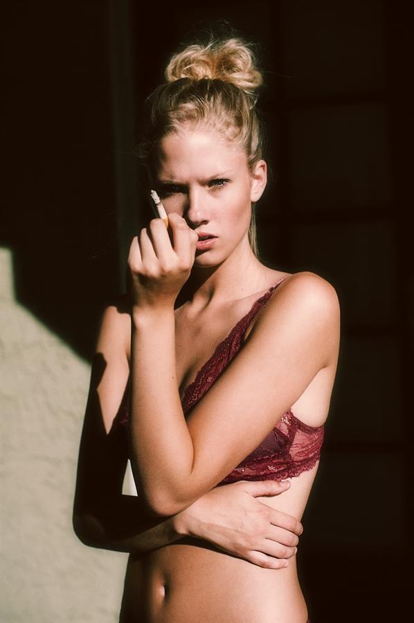 Berit Birkeland in lingerie