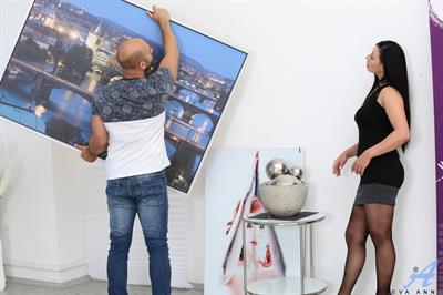 Raven haired Czech milf Eva Ann will seduce any man she meets. After climbing onto his hard dick for a stiffie ride in her bare fuck hole, she gives it to him in any way her man wants. Once she's gotten her rocks off, she gets down on her knees to give a blowjob that won't end until she has a mouth full of hot cum.