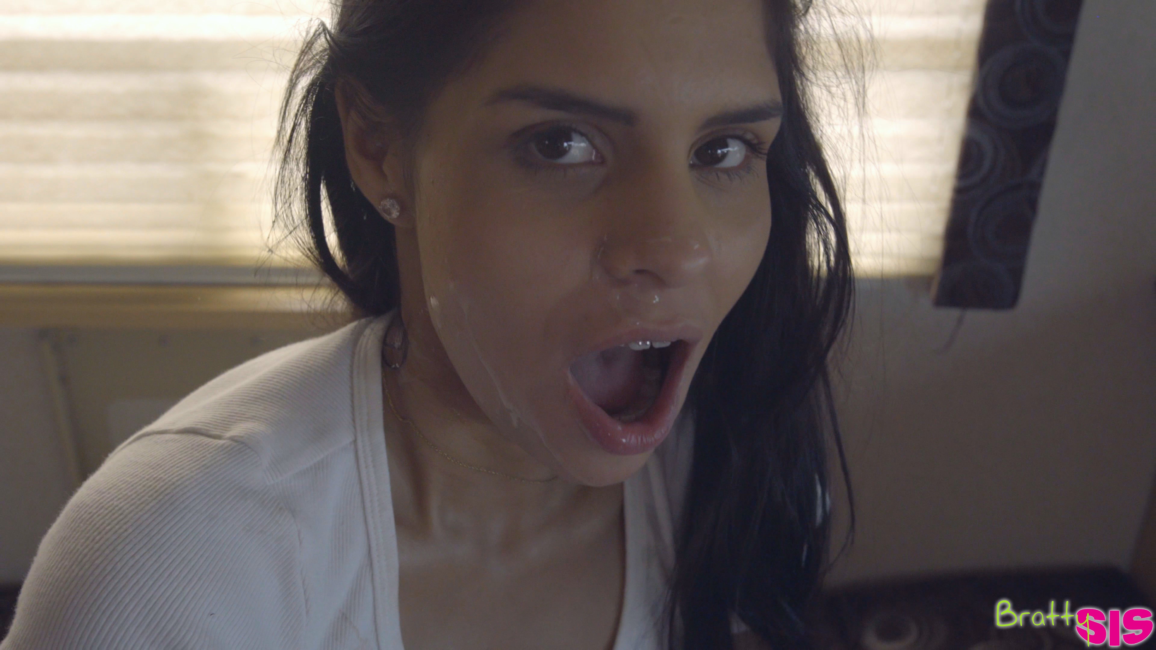 Adopted Lily Rader fucks her cousin then brings her other cousin Katya Rodriguez in for a horny girl girl boy threesome