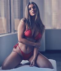 Avalon in a sexy Red Bikini in Bed